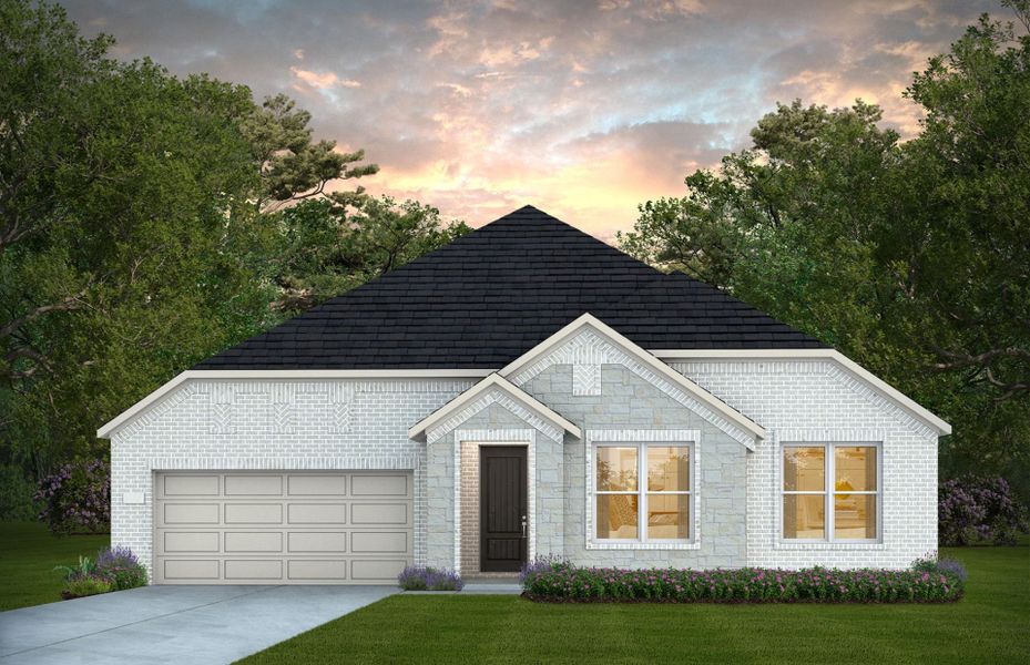 Representative exterior photo of a completed home built from the Boling by Pulte Homes in Blue Creek Trails, Richmond, TX (Image 2). Representative exterior photo of a completed home built from the Boling by Pulte Homes in Blue Creek Trails, Richmond, TX (Image 2).