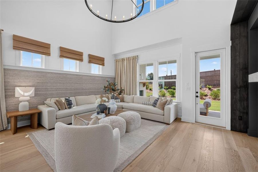 Furnished interior view inside a new home in Villages at Sharon Springs, Cumming (Image 53).