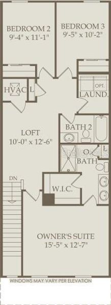 2D floor plan layout of this home in Tohoqua, Kissimmee, FL (Image 3).