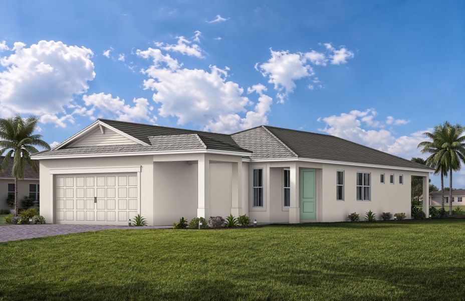 Representative exterior photo of a completed home built from the Flagstone by Pulte Homes in SeaFlower, Bradenton, FL (Image 14).