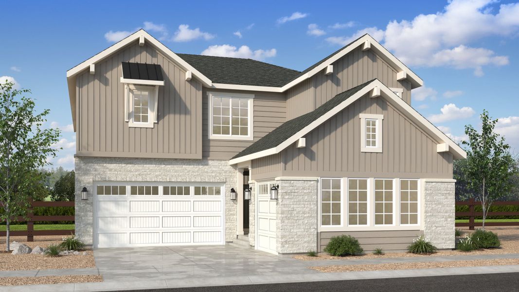 Representative exterior photo of a completed home built from the Roxborough by Taylor Morrison in Parterre, Thornton, CO (Image 20). Representative exterior photo of a completed home built from the Roxborough by Taylor Morrison in Parterre, Thornton, CO (Image 20).