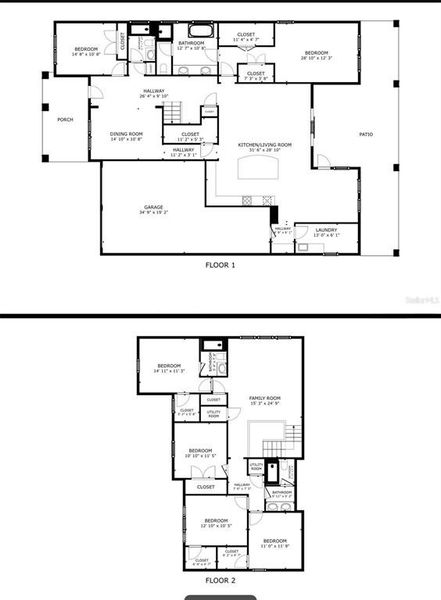 2D floor plan layout of this home in Palms at Windermere, Windermere, FL (Image 2).