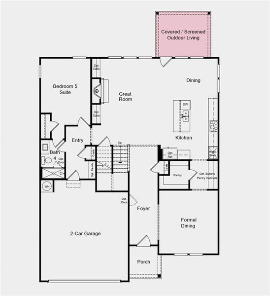 2D floor plan layout of this home in Auburn Glen, Dacula, GA (Image 2).