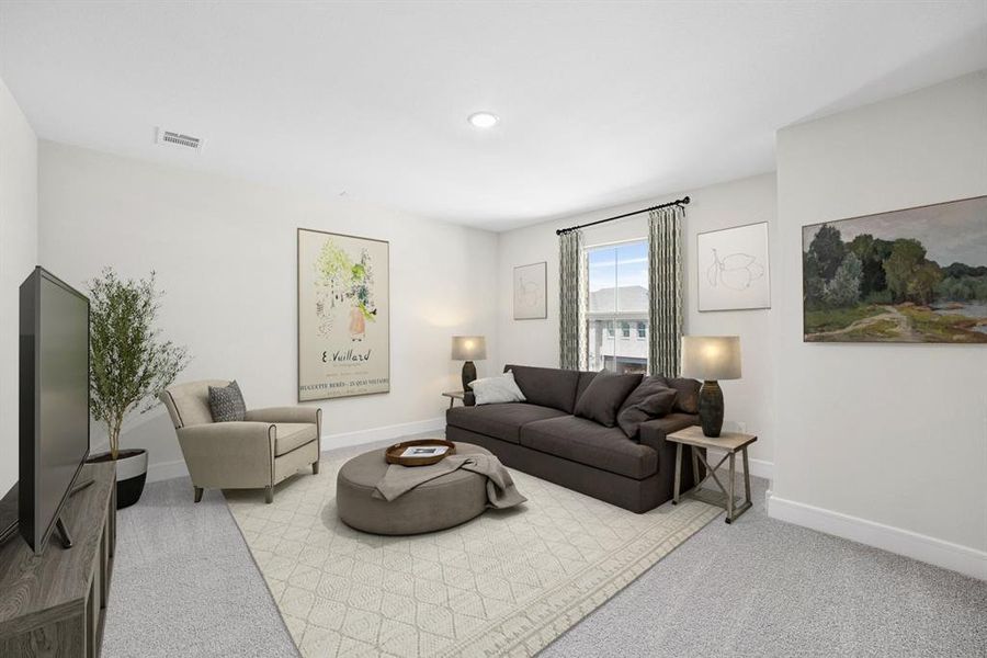 Furnished interior view inside a new home in Elevon, Lavon (Image 9). Furnished interior view inside a new home in Elevon, Lavon (Image 9).