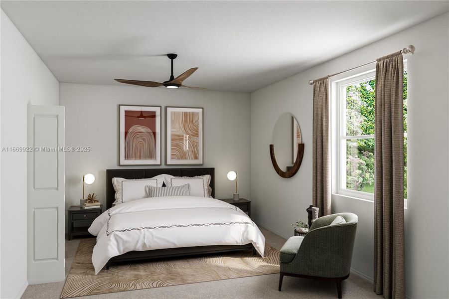 Furnished interior view inside a new home in Vivant: The Boulevard Collection, Miami (Image 3).