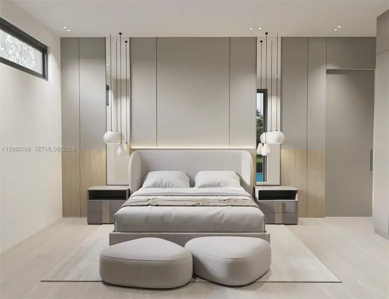 Furnished interior view inside a new home in , Miami Springs (Image 7).