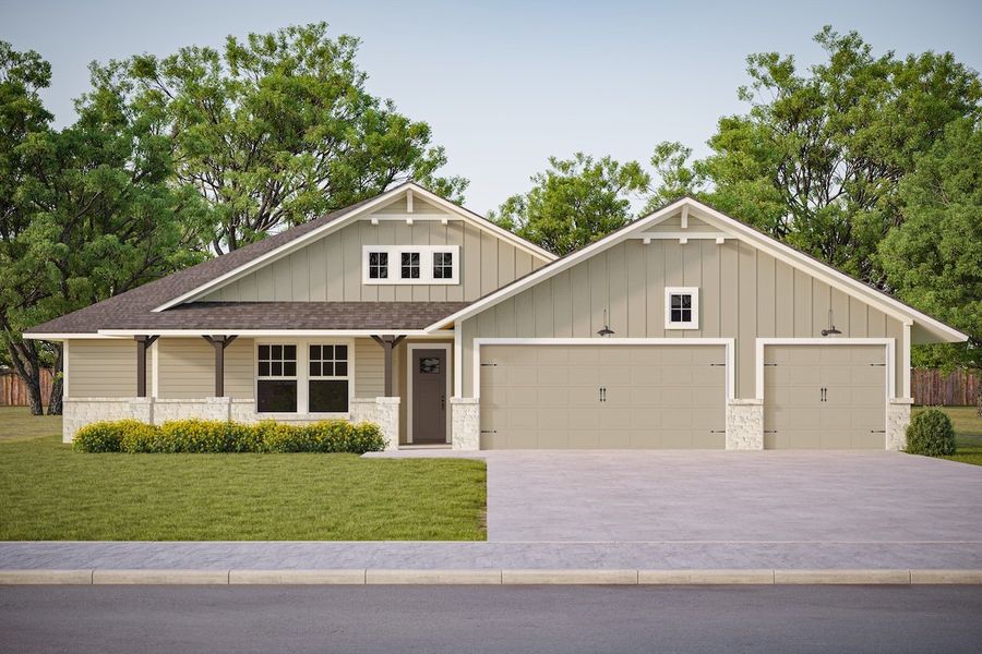 Representative exterior photo of a completed home built from the The Meadowlark by RED GABLE HOMES in Green Prairie Estates, Northlake, TX (Image 2). Representative exterior photo of a completed home built from the The Meadowlark by RED GABLE HOMES in Green Prairie Estates, Northlake, TX (Image 2).