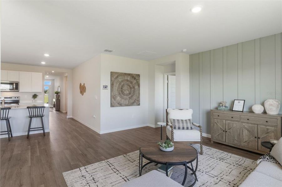 Furnished interior view inside a new home in Fox Branch, Lakeland (Image 12). Furnished interior view inside a new home in Fox Branch, Lakeland (Image 12).