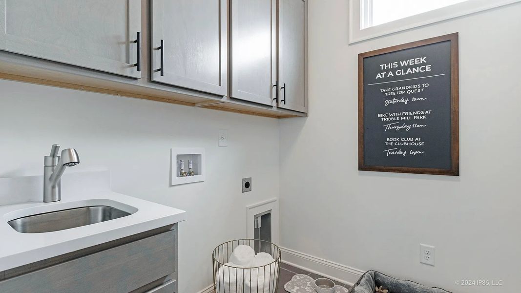 Furnished interior view inside a new home in The Courtyards at Bailey Farm, Dacula (Image 23).