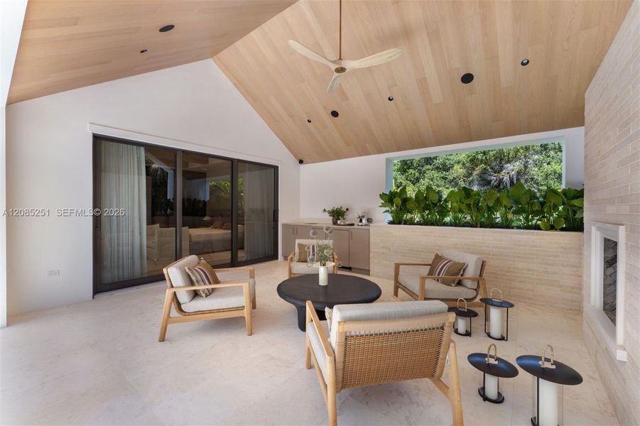 Exterior details and patio area of a home in , Coral Gables (Image 25). Exterior details and patio area of a home in , Coral Gables (Image 25).