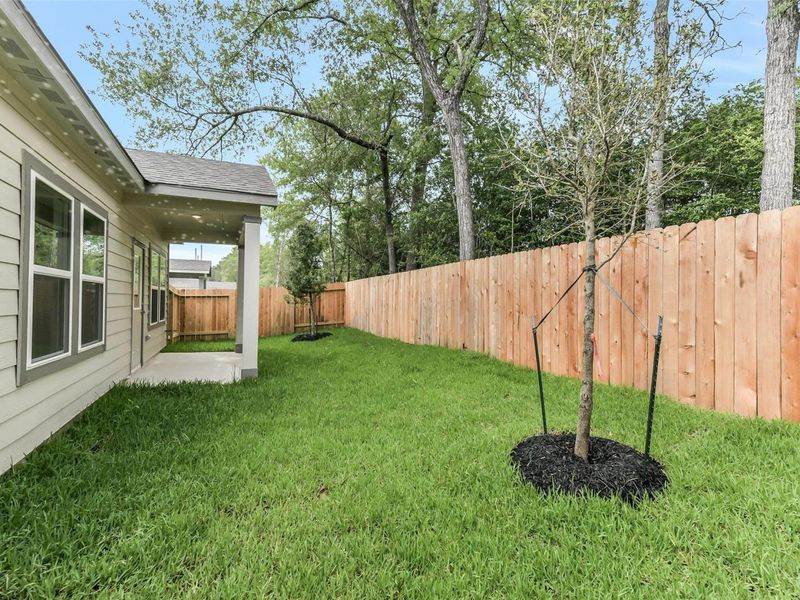 Exterior details and patio area of a home in Caney Creek Place, Conroe (Image 17).