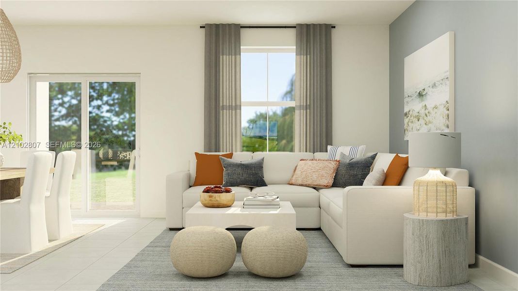Furnished interior view inside a new home in Altamira, Homestead (Image 10). Furnished interior view inside a new home in Altamira, Homestead (Image 10).