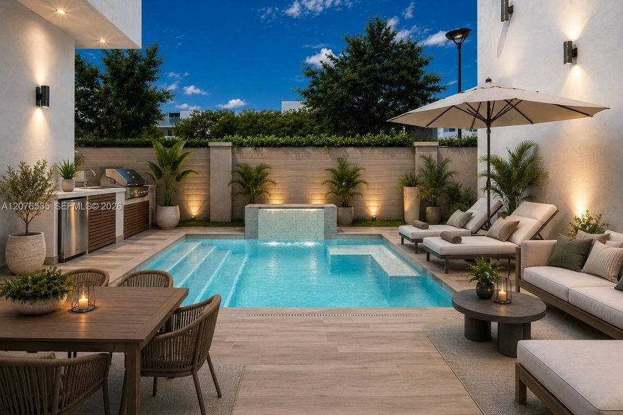 Exterior details and patio area of a home in , Doral (Image 4).