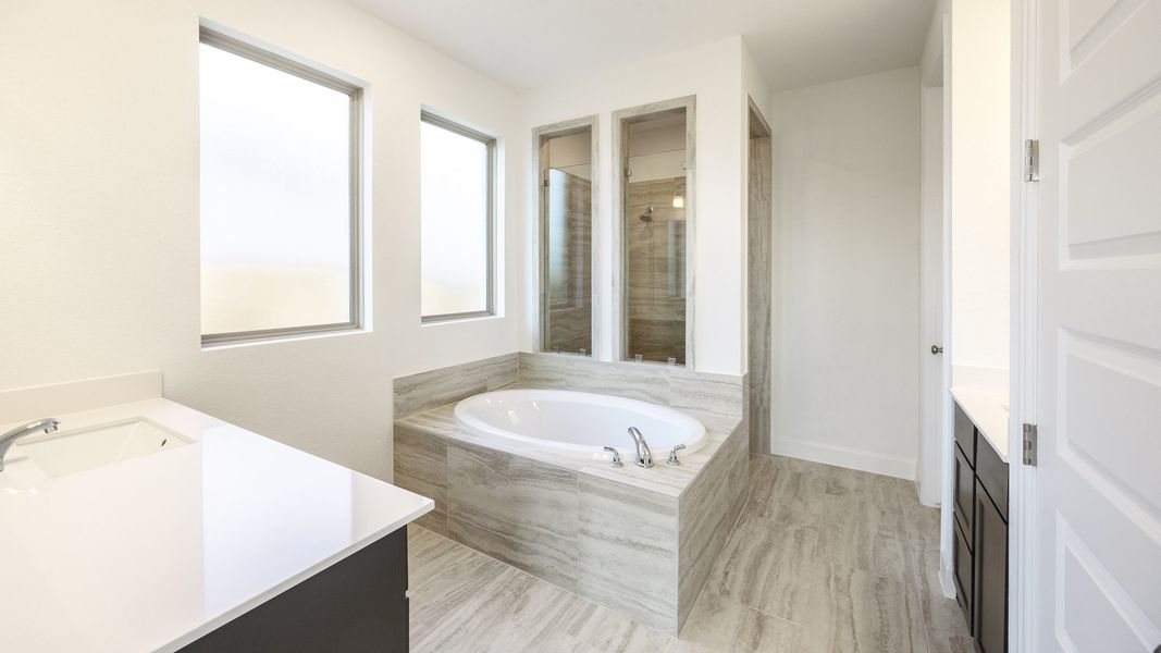 Furnished interior view inside a new home in Lariat 50', Liberty Hill (Image 7).