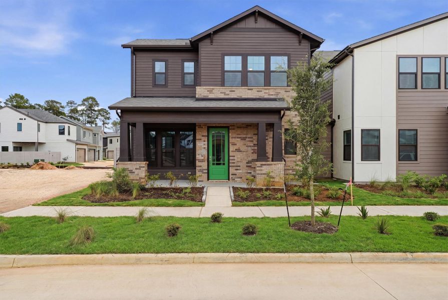 Front exterior of a new home in , Montgomery, TX, highlighting curb appeal (Image 1). Front exterior of a new home in , Montgomery, TX, highlighting curb appeal (Image 1).