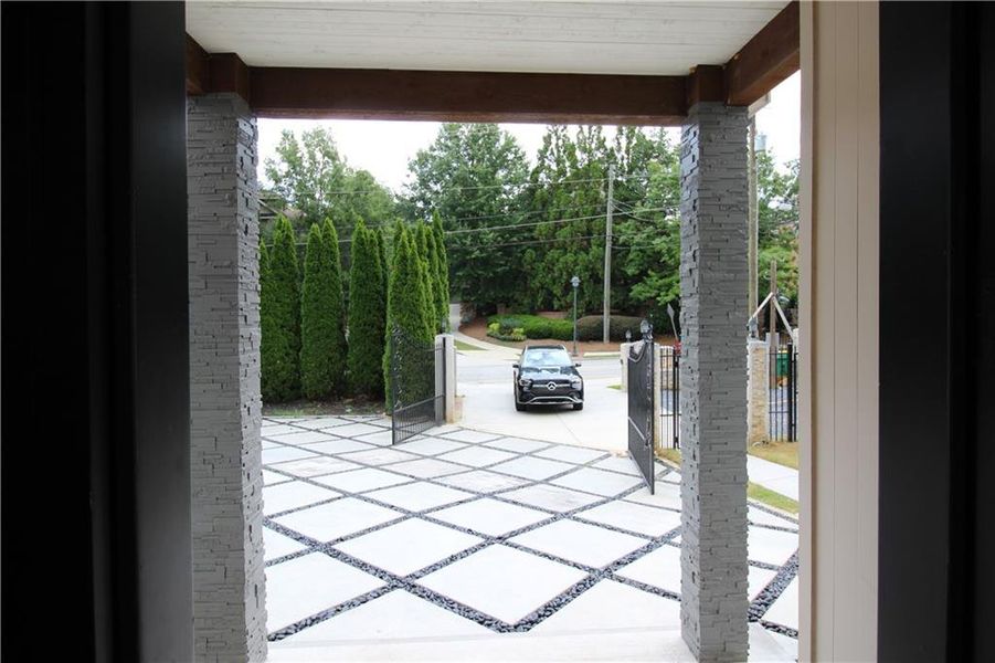 Exterior details and patio area of a home in , Sandy Springs (Image 3). Exterior details and patio area of a home in , Sandy Springs (Image 3).