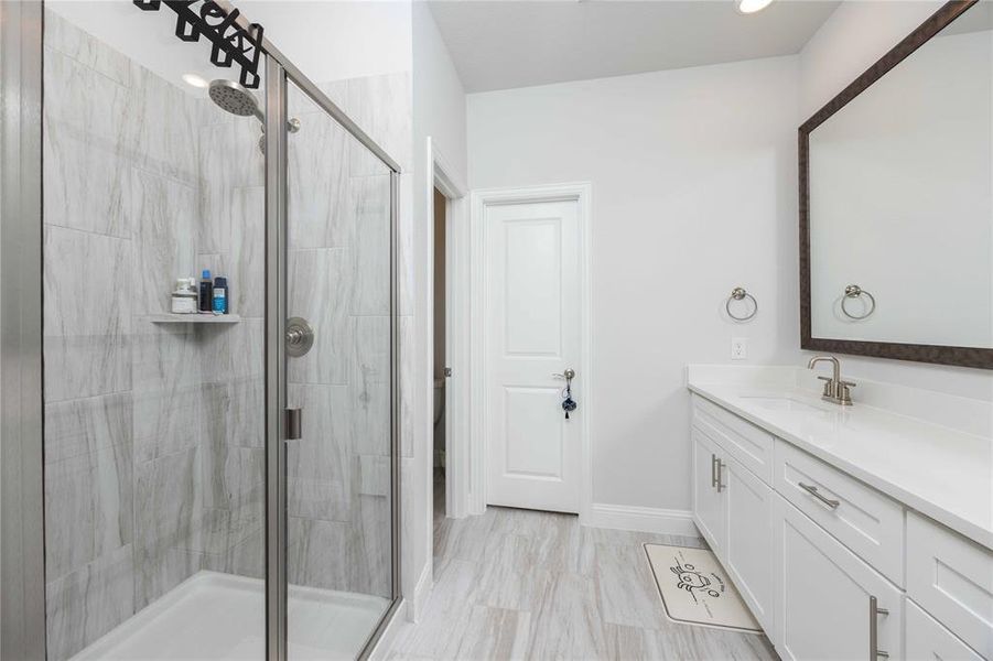 Furnished interior view inside a new home in Symmetry 37s, Frisco (Image 13). Furnished interior view inside a new home in Symmetry 37s, Frisco (Image 13).