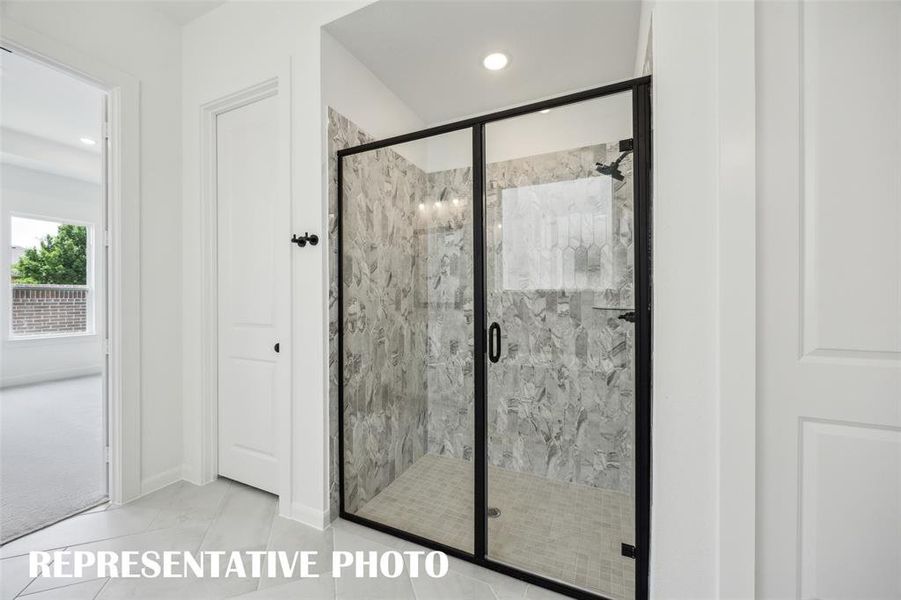 This spacious walk in shower is only one fantastic feature in this dream owner's bath!  REPRESENTATIVE PHOTO