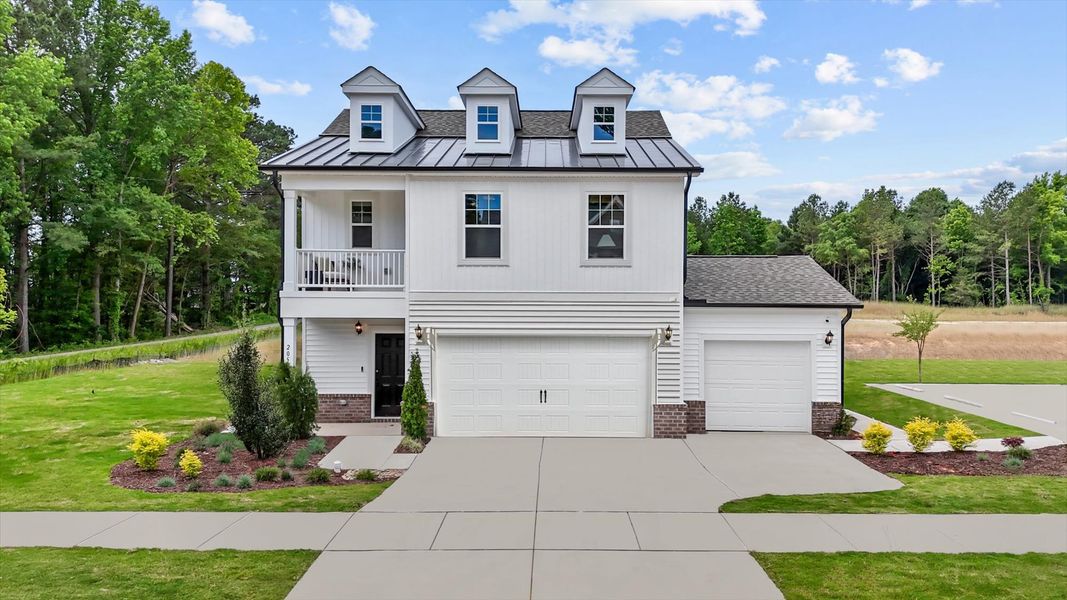 Representative exterior photo of a completed home built from the Beramont by DRB Homes in Chandler Run, Durham, NC (Image 27). Representative exterior photo of a completed home built from the Beramont by DRB Homes in Chandler Run, Durham, NC (Image 27).
