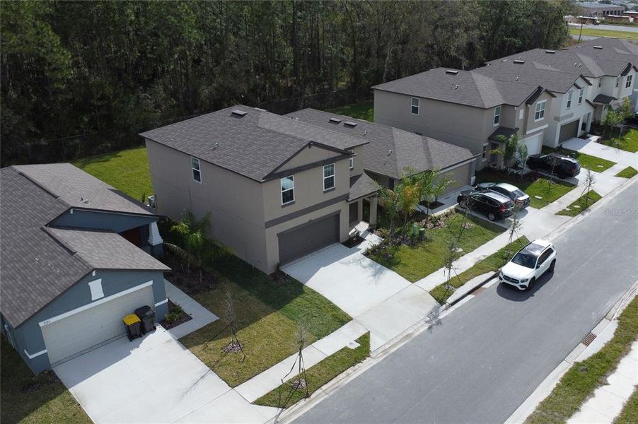 Front exterior of a new home in Saddle Creek Preserve: The Manors II, Lakeland, FL, highlighting curb appeal (Image 28).