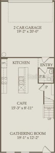 2D floor plan layout of this home in Tohoqua, Kissimmee, FL (Image 2).