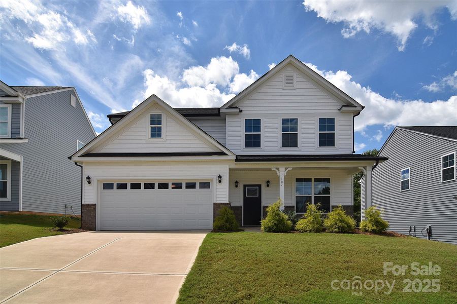 Front exterior of a new home in Larkin, Statesville, NC, highlighting curb appeal (Image 1). Front exterior of a new home in Larkin, Statesville, NC, highlighting curb appeal (Image 1).