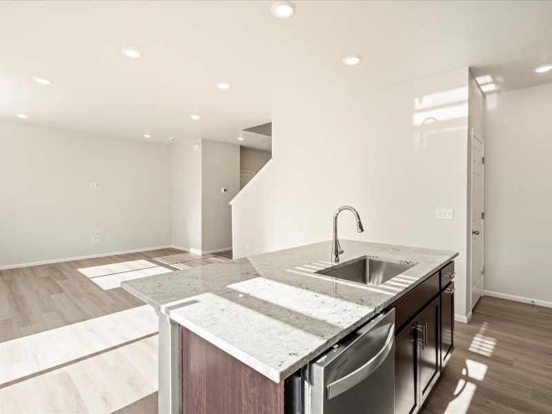 The Flatiron floorplan exterior image taken at a Meritage Homes community in Colorado Springs, CO