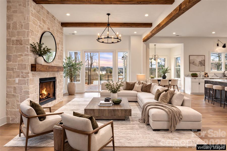 Virtually Staged Main Level Living Room