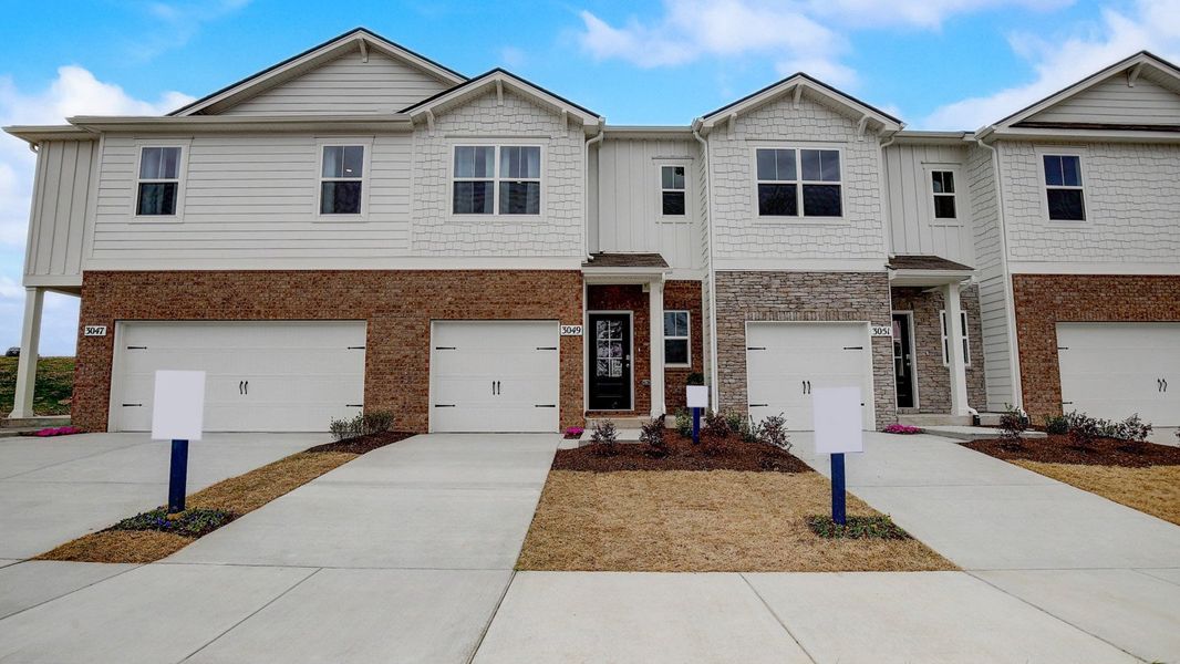 Front exterior of a new home in Addison Park, Lebanon, TN, highlighting curb appeal (Image 1).