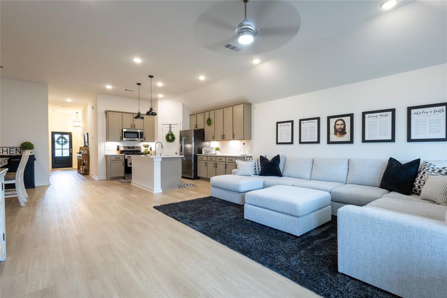 Furnished interior view inside a new home in Pinewood at Grand Texas, New Caney (Image 7).