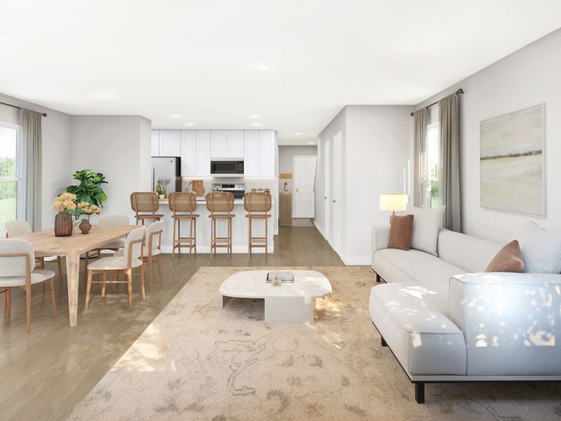 Representative furnished interior of a home built from the Coronado by National HomeCorp in Cypress Cove, Cantonment (Image 5).