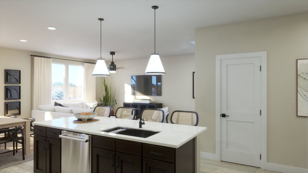 Representative furnished interior of a home built from the Micah by Risewell Homes in Freedom at Anthem, Kyle (Image 5).