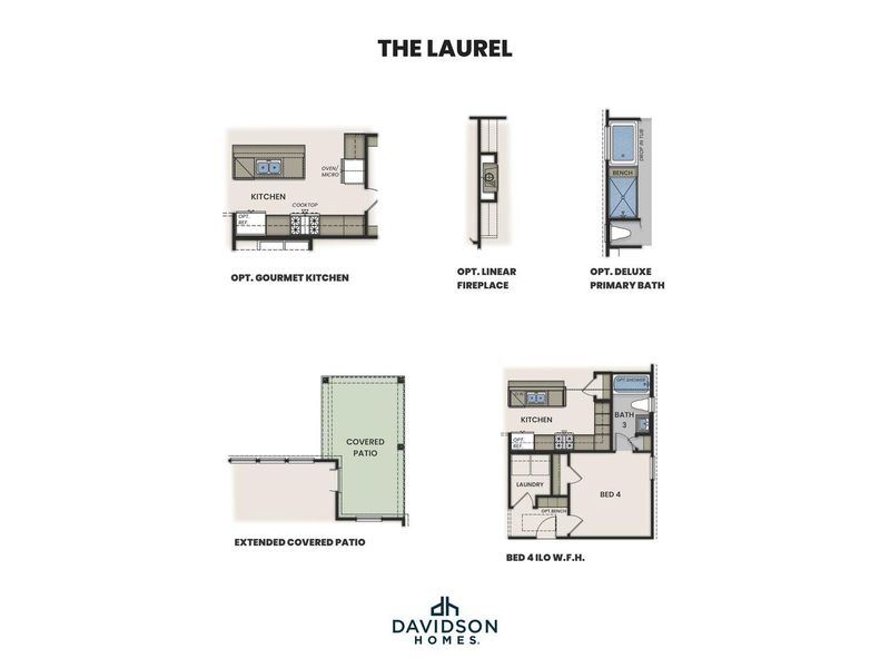 2D floor plan layout for the The Laurel G by Davidson Homes LLC in Morgan Meadows, San Antonio, TX (Image 4). 2D floor plan layout for the The Laurel G by Davidson Homes LLC in Morgan Meadows, San Antonio, TX (Image 4).