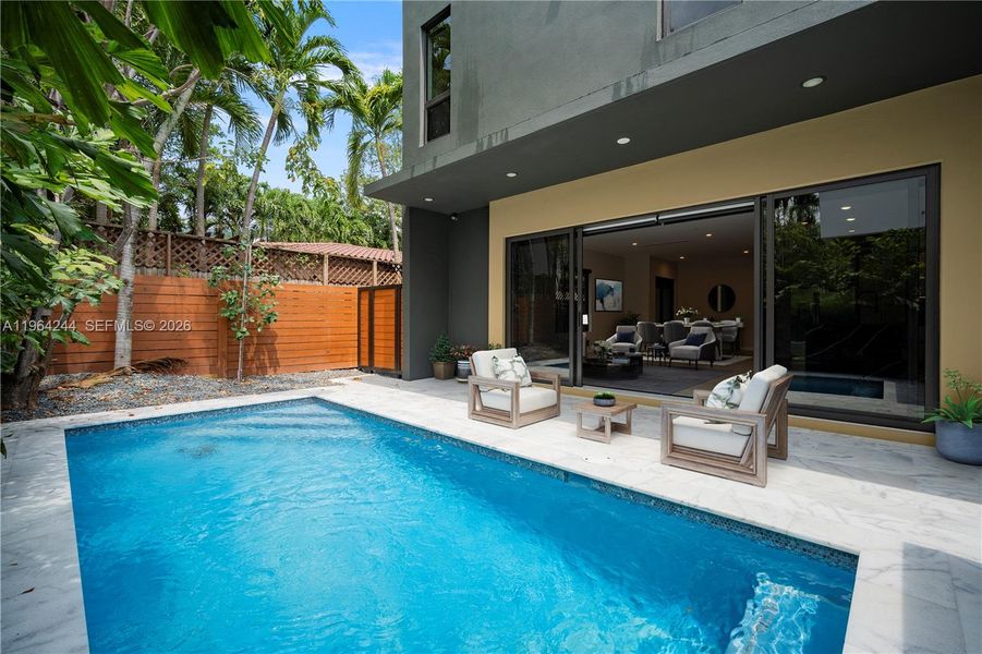 Exterior details and patio area of a home in , Miami (Image 33). Exterior details and patio area of a home in , Miami (Image 33).