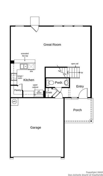 2D floor plan layout of this home in Marbella, San Antonio, TX (Image 5).