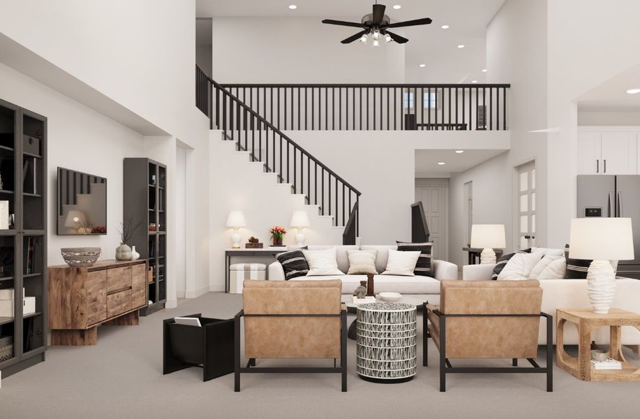Representative furnished interior of a home built from the Northcliffe by Beazer Homes in Heath Golf and Yacht Club, Heath (Image 5).
