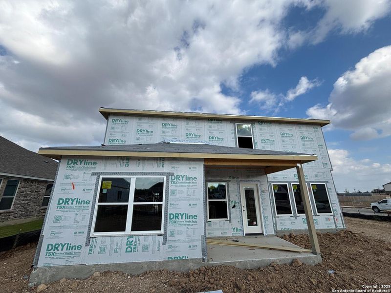 In-progress construction of a new home in The Heights at Saddlebrook Ranch 60's, Schertz, TX (Image 8).