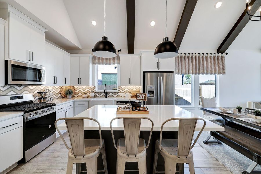 Furnished interior view inside a new home in Parmer Ranch, Georgetown (Image 6). Furnished interior view inside a new home in Parmer Ranch, Georgetown (Image 6).