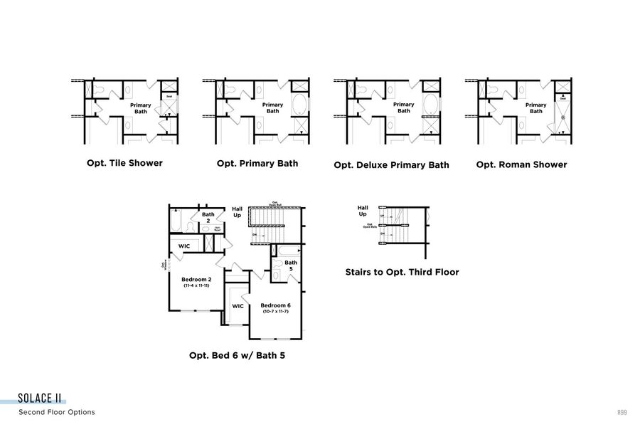 2D floor plan layout for the Solace II by DRB Homes in Northridge Park, Murfreesboro, TN (Image 7).