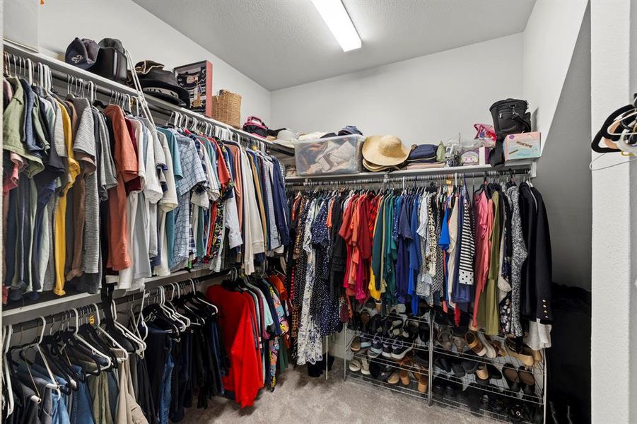 Walk in closet with carpet Walk in closet with carpet