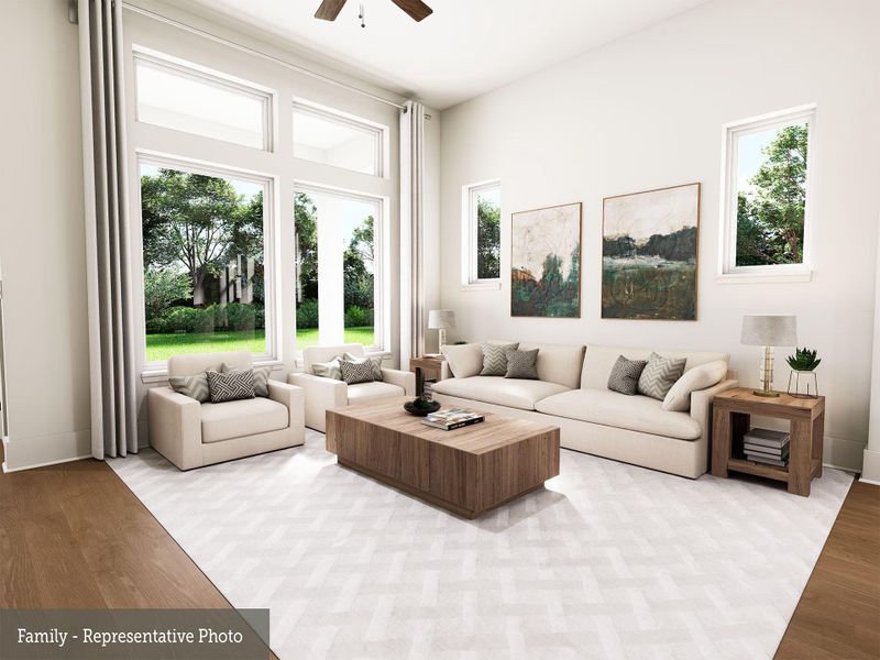 Furnished interior view inside a new home in The Woodlands Hills - Reserve Collection, Willis (Image 8).