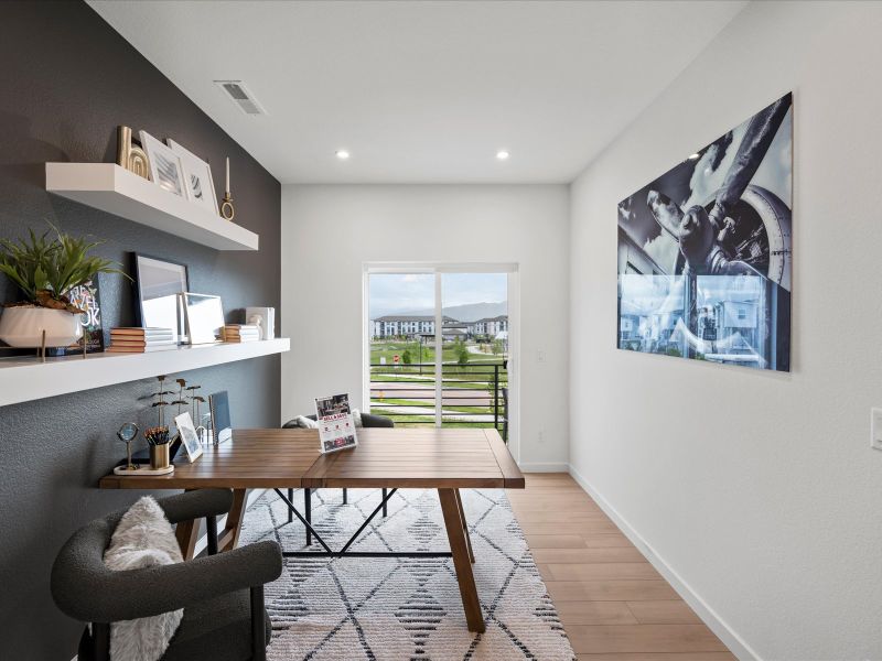 Furnished interior view inside a new home in Parkside at Victory Ridge, Colorado Springs (Image 13).