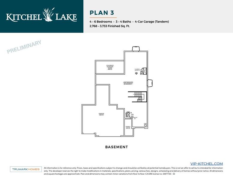 Kitchel Lake Plan 3 Floor Plan