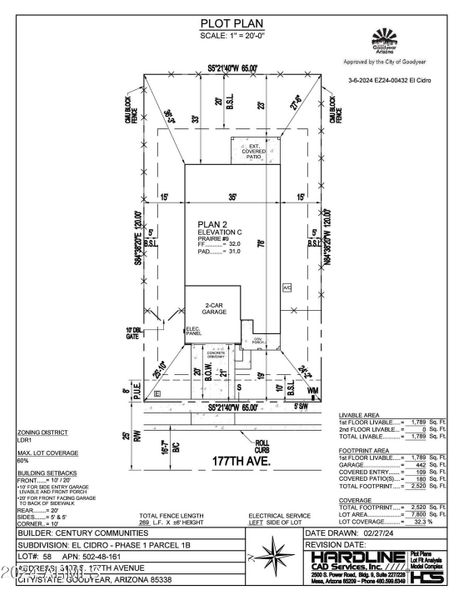 EL CIDRO 58 approved plot plan