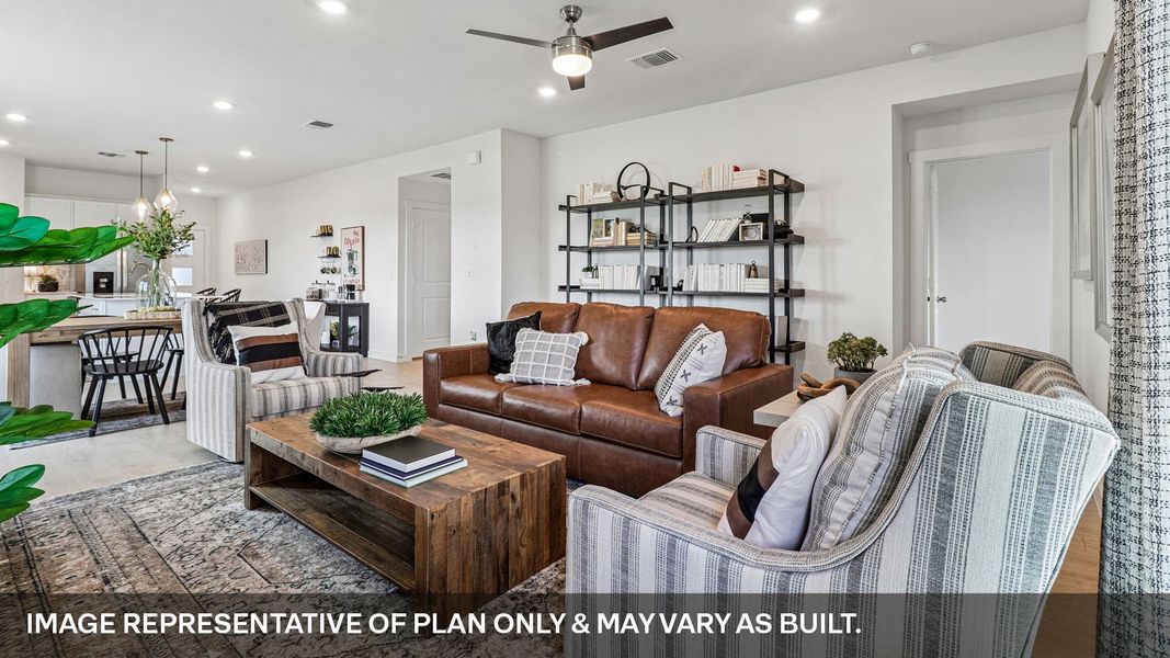 Furnished interior view inside a new home in Trails at Wildhorse, Austin (Image 13).