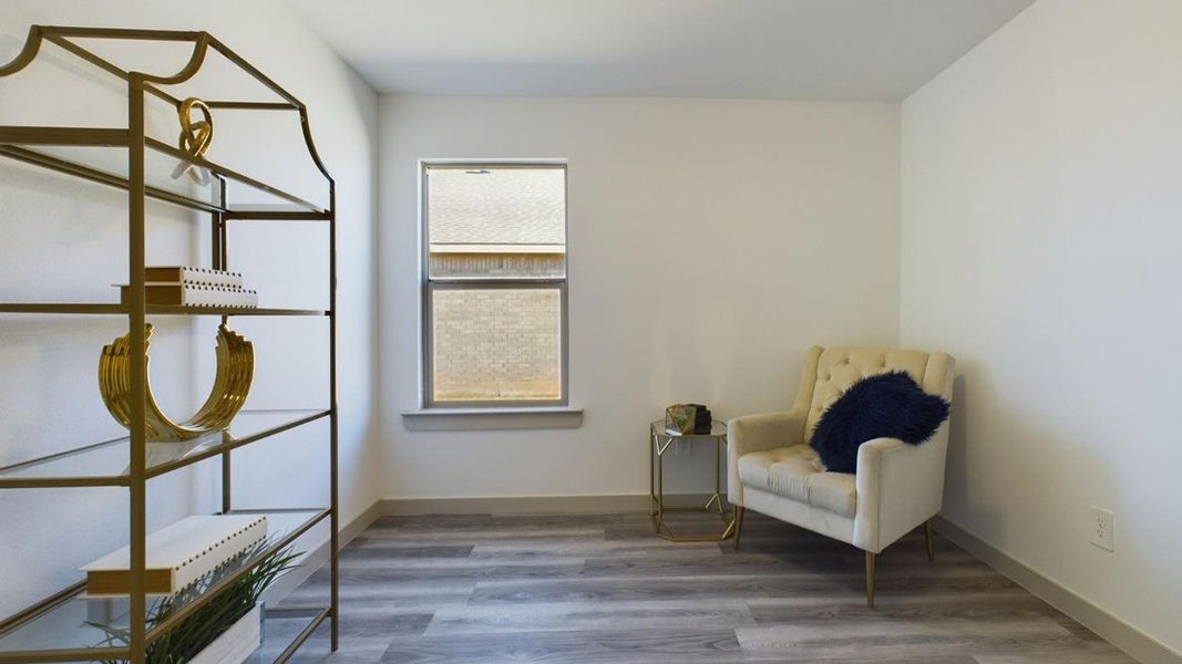 Representative furnished interior of a home built from the The Lakeway by D.R. Horton in Abbey Glen, Lubbock (Image 4).