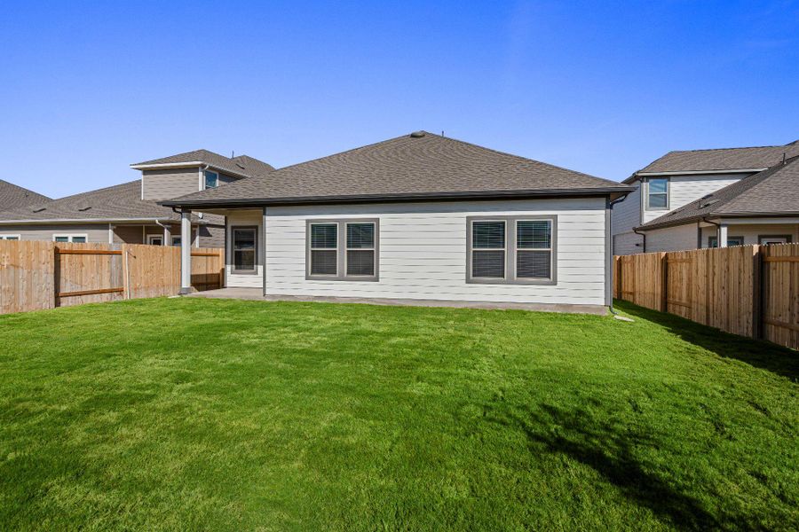 Rear of Home and Private Backyard Rear of Home and Private Backyard