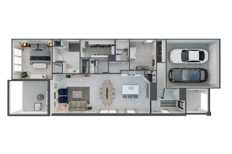 2D floor plan layout for the Kingfisher by Tri Pointe Homes in Trillium, Richmond, TX (Image 5).