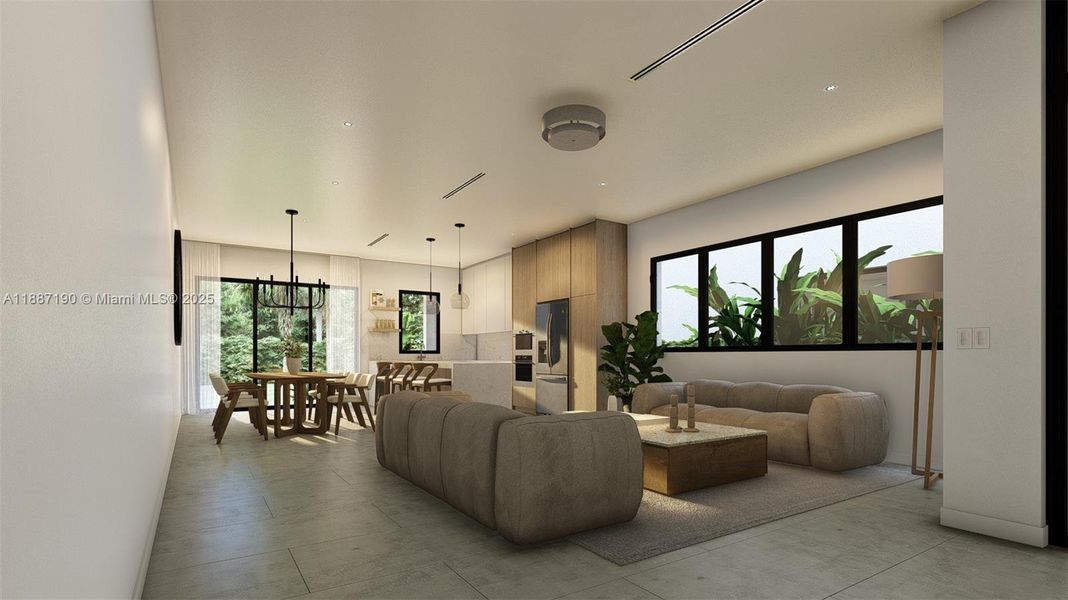 Furnished interior view inside a new home in , Miami (Image 6).