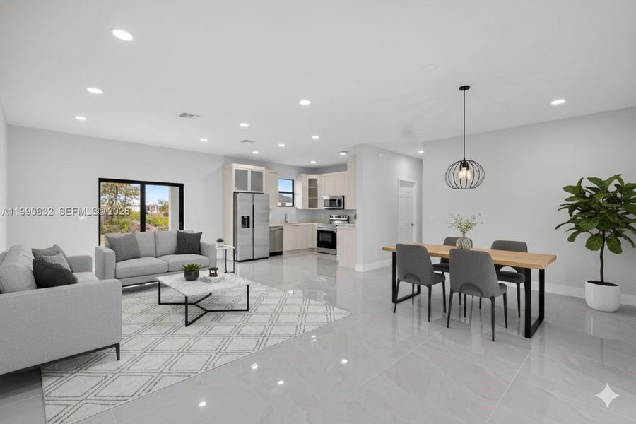 Furnished interior view inside a new home in , Lehigh Acres (Image 38).